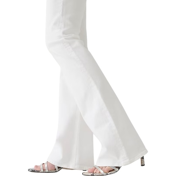 J Crew White Skinny Flare Jean Womens Size 33 High Waist Slimming - Picture 3 of 16